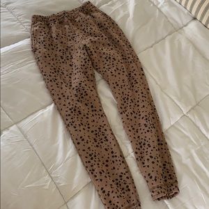 Abercrombie and Fitch leopard print joggers